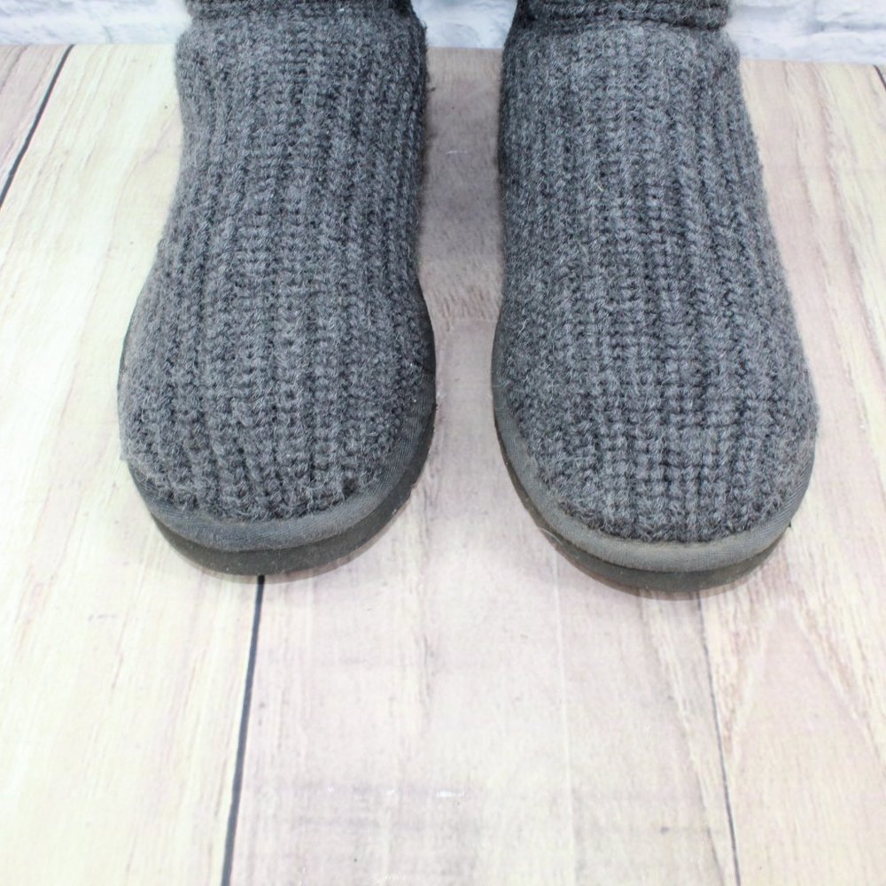 UGG Australia Gray Knit Sweater Classic Cardy Tall Boots Size US 7 - Picture 5 of 12